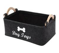 ZUXWUX Pet Storage Basket Letter Print Organizer | Multi-purpose Hold, Toy/laundry/cleaning Tool Use, Foldable For Flat Storage