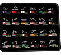 ZUYINBULUO 2026 F1 Race Schedule Mousepad,Stitched Edge Anti-Slip Waterproof Rubber Pretty Computer Mat For Office Gaming Laptop Gift For Fans(B,210x260mm)