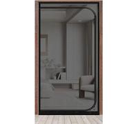 ZUYINBULUO Anti-mosquito Curtain Zipper Screen Door 110cm X 220cm -Self Sealing Gray/white Mesh Partition Keeps Bugs Out Pet And Kid Friendly 100 X 220 Cm Strong Magnetic Door Curtain(90x220cm)