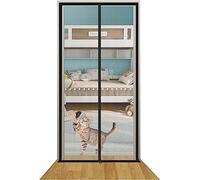 ZUYINBULUO Cat Screen Door For Door Size 100cm X 210cm, Reinforced Pet-proof Door Screen, Double Zipper Door Screen Net To Prevent Cats And Dogs From Escape.(B,100x210cm)