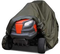 ZUYINBULUO Garden Riding Lawn Mower Cover, Outdoor 210D Dust-Proof Waterproof And UV Resistant Tractor Protection Cover With Storage Bag For Ride-On Garden Outdoor Tractor(Green,XXL)