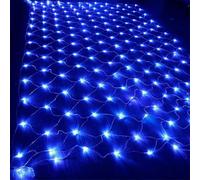 ZUYINBULUO Outdoor Light Net 2x2m 144 LED Chain IP44 Waterproof 8 Modes for Christmas Lighting Indoor Bushes Garden(Blue,1.5m x 1.5m 96led)