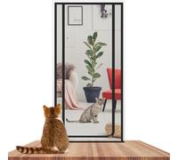 ZUYINBULUO Pet Screen Door 100×200cm Reinforced Pet Screen Door Easy Install Thickened Pet Door Mesh Screen Mesh Zipper Door Door Screen Mesh For Pet Home Living Room Doors(Black,90x220cm)