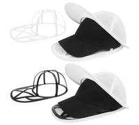 ZUYIST 2 Set Baseball Cap Washing Cage, Collapsible Hat Washing Cage Black and White Cleaning Protector Racks/Shapers for Washing Machine & Dishwasher Adult Kid Hat