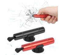 ZUYIST 2PCS Safe Hammer for Car Windows, Portable Car Window Breaker for Cars with Seat Belt Cutter Aluminum Alloy Escape Tool Glass Quick Emergency Accessories Red Black