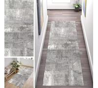 ZUZEKU Abstract Grey Runner Hallway Kitchen Washable Non-Slip 40 x 80 cm Vintage Long Kitchen Rug Hallway Rug for Corridor Living Room Bedroom Sold by the Metre Adjustable