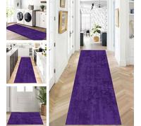 ZUZEKU Abstract Runner Hallway Kitchen Washable Non-Slip Corridor Rug Mats 60 x 80 cm Purple Long Kitchen Rug Hallway Rug Runner Bedroom Dining Room Polyester Carpet Runner Sold by the Metre