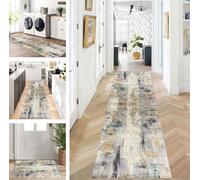 ZUZEKU Rug Runner Long Abstract Hallway Kitchen Non-Slip Washable Rug Mats Modern Design Kitchen Runner 70 x 280 cm Kitchen Rug Sold by the Metre Dining Room Bedroom Living Room Dirt Trapper Mat