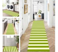 ZUZEKU Rug Runner Long Green Hallway Kitchen Non-Slip Washable Rug Mats Modern Design Kitchen Runner 80 x 130 cm Kitchen Rug Sold by the Metre Dining Room Bedroom Living Room Dirt Trapper Mat