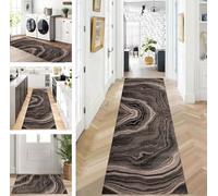 ZUZEKU Rug Runner Long Hallway Kitchen Non-Slip Washable Rug Mats Modern Design Kitchen Runner Abstract 80 x 340 cm Kitchen Rug Sold by the Metre Dining Room Bedroom Living Room Dirt Trapper Mat