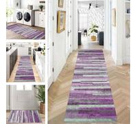 ZUZEKU Rug Runner Long Hallway Kitchen Non-Slip Washable Rug Mats Modern Design Kitchen Runner Colourful 80 x 340 cm Kitchen Rug Sold by the Metre Dining Room Bedroom Living Room Dirt Trapper Mat