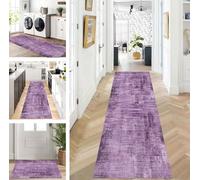 ZUZEKU Runner Hallway Kitchen Washable Non-Slip 120 x 350 cm Long Purple Kitchen Rug Hallway Rug for Corridor Living Room Bedroom Sold by the Metre Adjustable