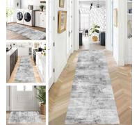 ZUZEKU Runner Hallway Kitchen Washable Non-Slip 40 x 300 cm Long Grey Kitchen Rug Hallway Rug for Corridor Living Room Bedroom Sold by the Metre Adjustable