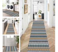 ZUZEKU Runner Hallway Kitchen Washable Non-Slip 80 x 240 cm Long Colourful Kitchen Rug Hallway Rug for Corridor Living Room Bedroom Sold by the Metre Adjustable