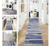 ZUZEKU Runner Hallway Kitchen Washable Non-Slip 80 x 340 cm Long Grey Blue Purple Beige Yellow Kitchen Rug Hallway Rug for Corridor Living Room Bedroom Sold by the Metre Adjustable