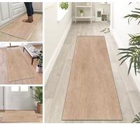 ZUZEKU Runner Rug Long Hallway Kitchen Rug Camel Colour Corridor Non-Slip Modern Rug Mats 40 x 200 cm Kitchen Bedroom Dining Room Polyester Sold by the Metre Adjustable