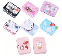 Zuzer 8 Pack Small Metal Tins with Lids, 9x6.5x2 cm Airtight Storage Boxes, Multi-Purpose metal tins for Tobacco, Jewelry, Pills, Crafts, and Sewing Items