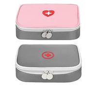 Zuzer First Aid Kit Empty Bag, 2pcs Emergency Medical Bag Medical Storage Case Emergency Survival Pouch Home Outdoor Medicine Package(Empty Bag,13 * 10 * 4cm)