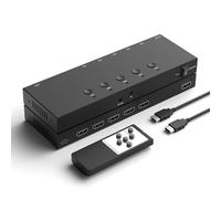 ZUZONG 5 Port HDMI Switch 4k@60hz, HDMI Switcher 5 in 1 Out HDCP 2.0 HDMI2.0 Hub Supports 3D Compatible with Nintendo Switch/Switch OLED/Xbox PS5/4/3 DVD Player Fire Stick Roku Apple TV Chromecast PC