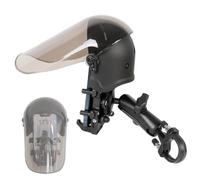 ZUZUXI Motorcycle Phone Mount Holder with Vibration Dampener & Sun Shade, Aluminum Medium Arm & Handlebar Base, One-Handed Operation Bicycle Universal Phone Holder for 4.7"-7.2" Cellphones