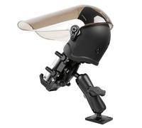 ZUZUXI Universal Phone Mount Holder for Boat Motorcycle, with Vibration Dampener, Sun Shade, Aluminum Square Base & Medium Arm - Sunproof & Rainproof, Fits 4.7-7.2'' Smartphones