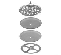 ZUZZEE 4 Pcs Stainless Steel for French Press Filter Replacement Kit, with Mesh Screen, Spiral Plate and Cross Plate, for 350ML 600ML 1000ML Coffee Makers(1000ML)
