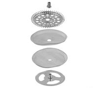 ZUZZEE 4 Pcs Stainless Steel for French Press Filter Replacement Kit, with Mesh Screen, Spiral Plate and Cross Plate, for 350ML 600ML 1000ML Coffee Makers(350ML)
