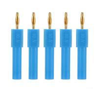 ZUZZEE 5pcs J.20011 Banana Adapters, 2mm Male to 4mm Female Brass Connectors for Electronics Testing, 36A 60V, 5 Colors(blue)