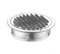 ZUZZEE Round Stainless Steel Vent Grille for Exterior Wall Ducts | 70-300mm Adjustable Diameter for Air Circulation | Silver Ventilation Cover(70-75mm Tube)