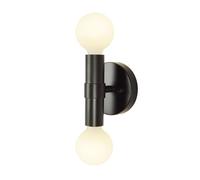 ZVALIEVYE 2-Lights Wall Sconce Lighting Industrial Vanity Wall Light Modern Wall Mount Lamp Metal Hardwired Sconces E27 Wall Lights for Living Room Bedroom Bedside Hallway Cbar/Black