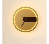 ZVALIEVYE 34W 3000K Led Wall Lights Creative Silent Clock Wall Sconces Lighting Simple Wall Lamp Fixture Indoor Wall Sconce Modern for Bedroom Hallway Living Room Art Decoration Fixture/D