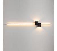 ZVALIEVYE 47.2″ Wall Sconce Lighting Linear Wall Light Fixture Modern Black Wall Lamp Minimalist Hardwired Sconces Art Deco Wll Lamps for Living Room Bedroom Indoor Wall Wash Lights/3000K