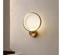 ZVALIEVYE All Copper Light Modern Roundd Wall Lamp Led Lights for Bedroom Living Room Tv Background Aisle Home Lighting Fixtures