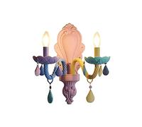 ZVALIEVYE American Modern Wall Lamp, Cartoon Warm Children's Room Eye Protection Three-Color Variable Light Led Decorative Lamp, Wall-Mounted Bedroom Dining Hall Aisle Wall Lamp Vanity Wall Light Fixt