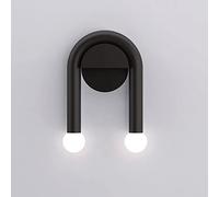 ZVALIEVYE Creative Decorative Bedside Wall Lamp, Office Wrought Iron Wall Mount Fixtures, Aisle Corridor Led Wall Light, 2 Lights Living Room Wall Lighting Fixtures/White Light