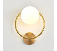 ZVALIEVYE E27Wall Sconces Post-Modern Simple Interior Wall Lamp Glass Bedroom Light Round Corridor Stair Nordic Led Wall Lights Fixture Blackd/D 2