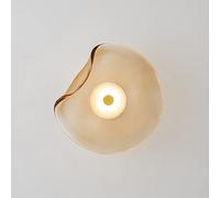 ZVALIEVYE Glass Wall Sconce Lighting Led Wall Lamp Geometric Wall Mount Light, Modern 5W Hardwired Wall Lamps for Living Room Bedroom Bedside Hallway Indoor Wall Wash Lights/Amber4000K