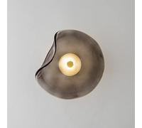 ZVALIEVYE Glass Wall Sconce Lighting Led Wall Lamp Geometric Wall Mount Light, Modern 5W Hardwired Wall Lamps for Living Room Bedroom Bedside Hallway Indoor Wall Wash Lights/Gray3000K