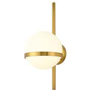 ZVALIEVYE Globe Glass Wall Sconce Modern Mid Century Wall Sconces Lighting Fixture Indoor Wall Lamp, Nordic Vanity Wall Light E27 Headboard Lamps for Living Room Bedroom Hotel/D