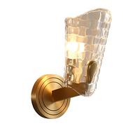 ZVALIEVYE Indoor Copper Wall Sconces Crystal Wall Lamp Postmodern Bedroom Bedside Lights Nordic Living Room Wall Lighting Fixtures E27*1/*2 Decorative Lights Background Staircase Sconce/Single Head