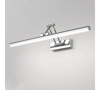 ZVALIEVYE Led Vanity Mirror Light Adjustable Mirror Lamp Chrome Mirror Front Lighting Fixture Rotatable Vanity Wall Sconce Washroom Mirror Cabinet Lamps Gallery Picture Lights/6000K/70Cm