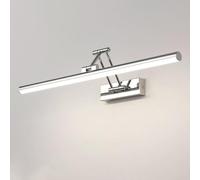 ZVALIEVYE Led Vanity Mirror Light Adjustable Mirror Lamp Chrome Mirror Front Lighting Fixture Rotatable Vanity Wall Sconce Washroom Mirror Cabinet Lamps Gallery Picture Lights/4000K/60Cm