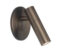 ZVALIEVYE Led Wall Lamp with Switch Bedside Reading Wall Sconce Flush Mount Wall Spot Light Adjustable Sconces Wall Lighting Fixture for Bedroom Living Room Hotel Read Lights/Brushed Bronze