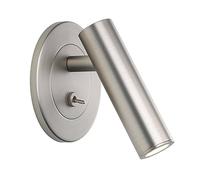 ZVALIEVYE Led Wall Lamp with Switch Bedside Reading Wall Sconce Flush Mount Wall Spot Light Adjustable Sconces Wall Lighting Fixture for Bedroom Living Room Hotel Read Lights/Nickel