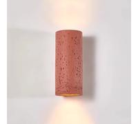 ZVALIEVYE Led Wall Light up Down Wall Sconce Modern Cylinder Wall Spot Lamp, Hardwired Sconces Wall Lighting for Living Room Bedroom Hallway Indoor Wall Wash Lights 3000K 2 * 5W/Red