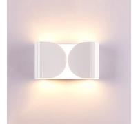 ZVALIEVYE Led Wall Lights up Down Wall Sconce Modern Metal Wall Spot Lamp, Living Room Bedroom Bedside Wall Lamps Nordic Headboard Lighting Fixtures 10W Indoor Wall Wash Lights/Blanc