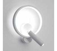 ZVALIEVYE Led Wall Sconce Bedside Reading Wall Light Adjustable Hardwired Sconces Modern Wall Lamp with Spotlight 11W Wall Mount Lighting Fixtures for Living Room Bedroom/White6000K