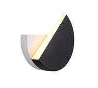 ZVALIEVYE Modern Outdoor Indoor Spin Wall Sconce, Wall-Mounted Black Rotating Room Fixture, Home Lighting Wall Light Lamp for Dining Room,Bedroom Bedside, Living Room, Hallway