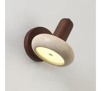 ZVALIEVYE Natural Stwall Light Led Wall Sconce Nordic Wood Wall Lamp Adjustable Hardwired Sconces, Bedroom Bedside Wall Mount Lighting Fixture Wabi Sabi Wall Lamps 3 Color Mode/Walnut Color