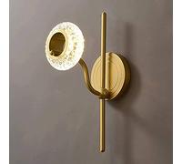 ZVALIEVYE Postmodern Glass Full Copper Wall Mount Lamps Led Three-Color Adjustable Wall Lights Fixture Modern Simple Single Head Wall Sconce Bedside Lamp Bedroom Living Room Corridor Wall Art Fixture